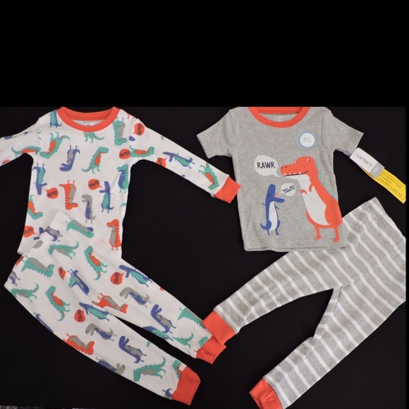 Carters Dinosaur Pajamas 18M - Picture 3 of 9